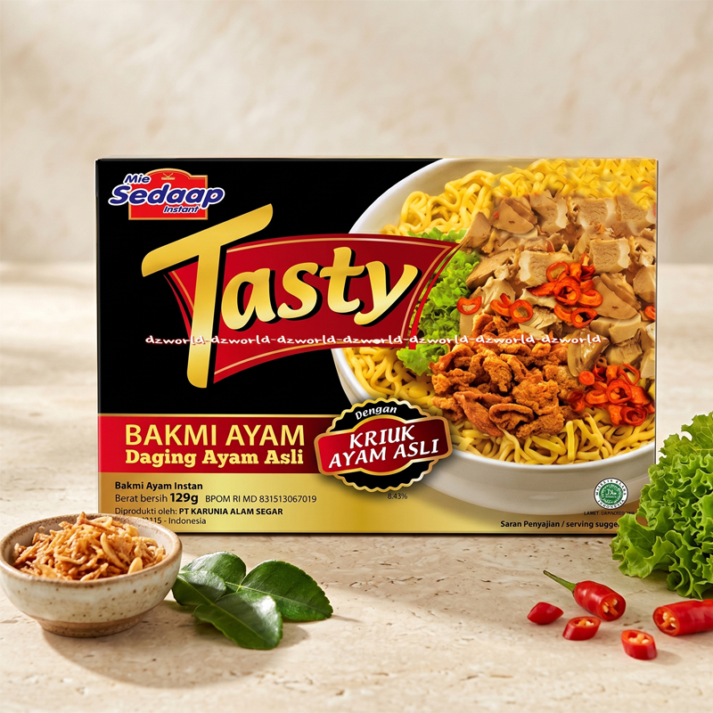 Mie Sedap Tasty Kriuk Ayam Ayam Asli Bakmi Ayam Daging Asli Indomie Sedaap