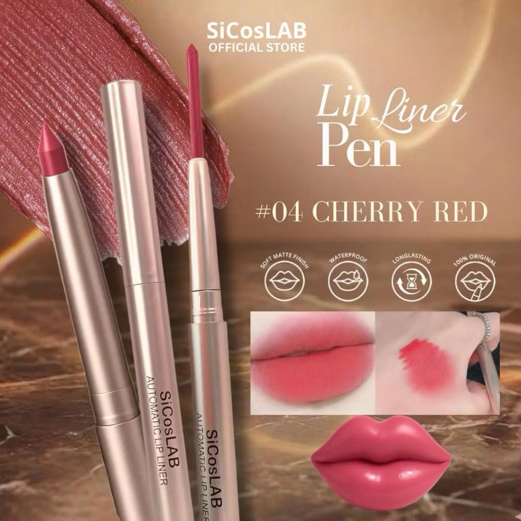 SiCosLAB Matte Lip Liner No.04 Cherry Red