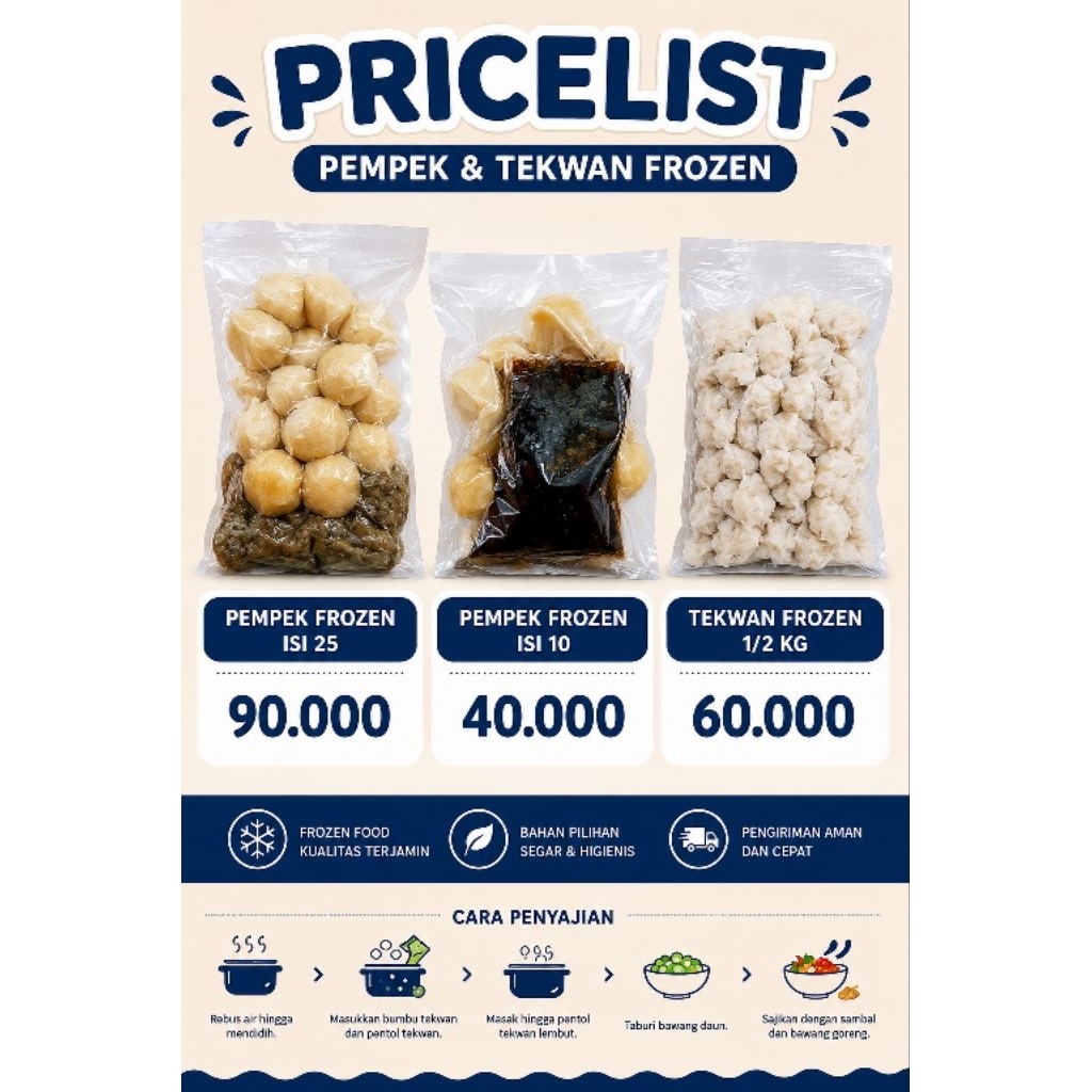 Pempek dan Tekwan Frozen Bandung Halal by Pempek serasi
