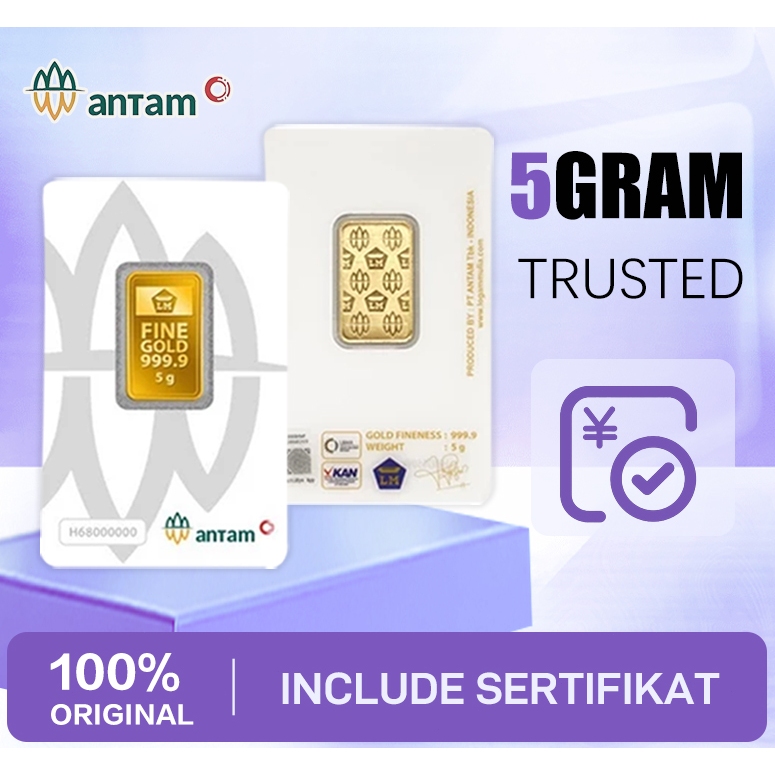 ANTAM – (LM) Logam Mulia Emas Antam 5 Gram Emas Murni 999.9