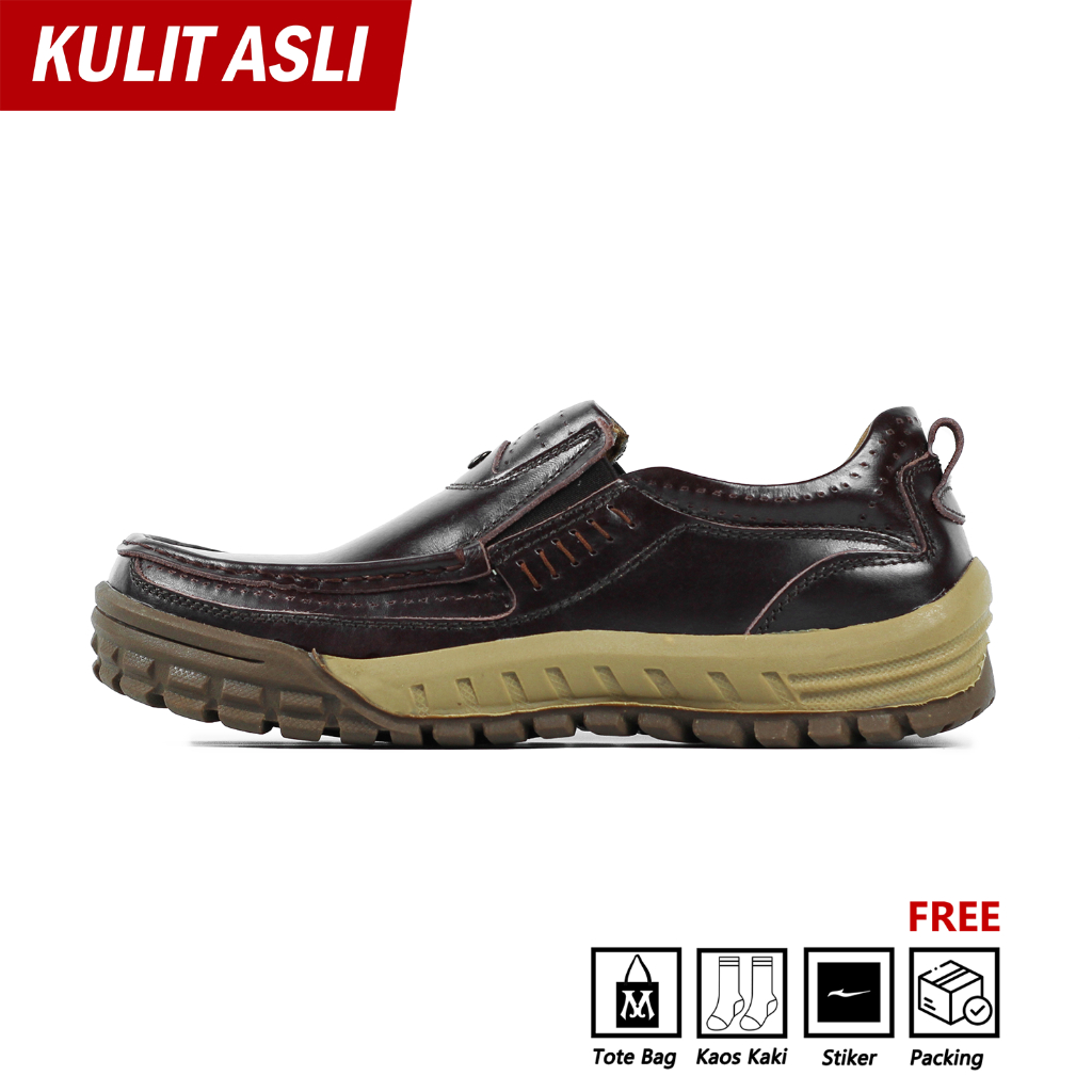 Mobatic Garda Brown || Sepatu kulit Pria