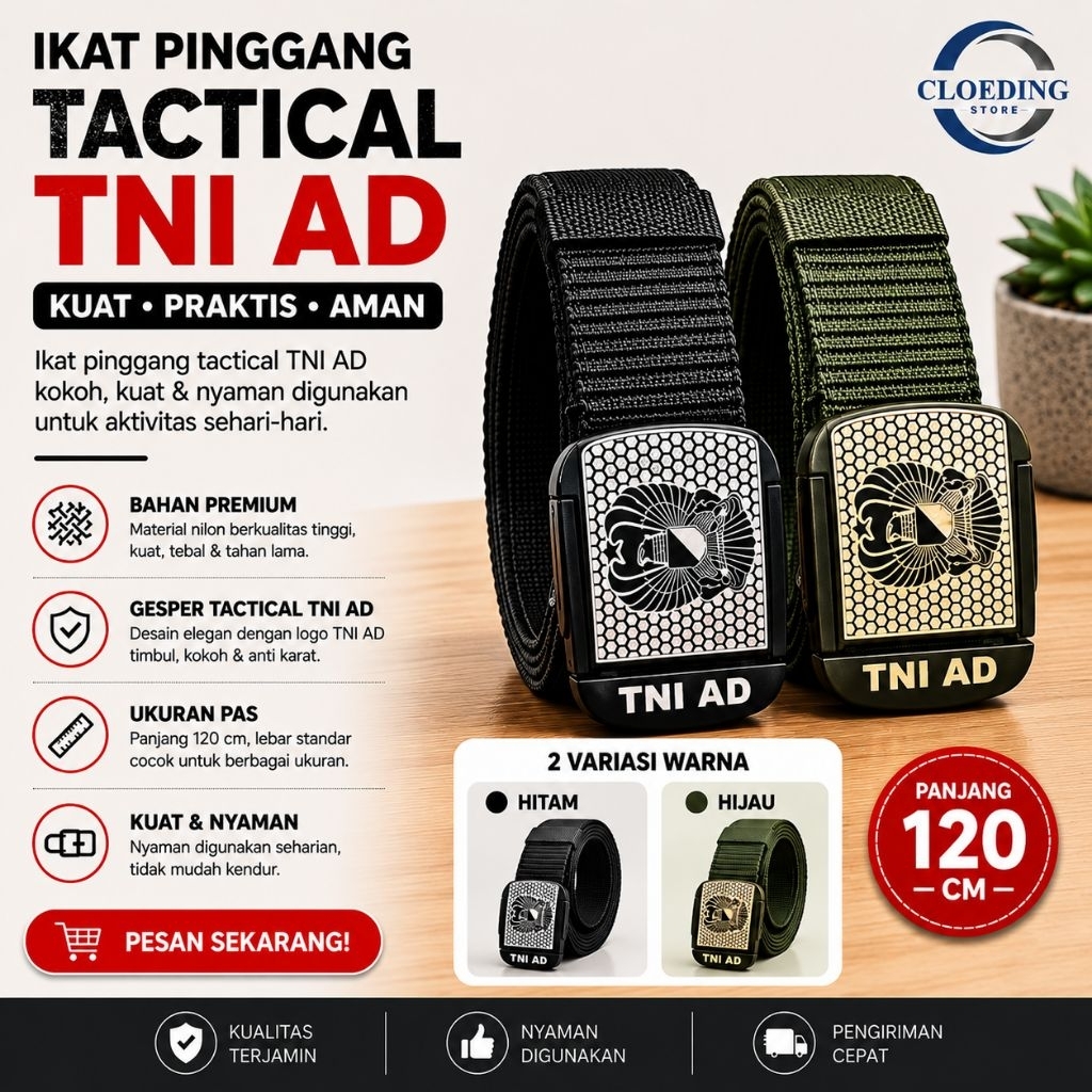 SABUK GESPER TACTICAL TNI AD