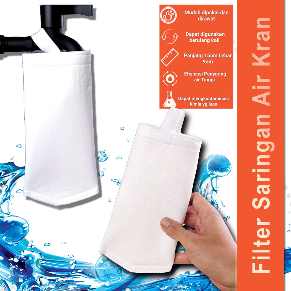 Filter Bag Saringan Penjernih Air Keruh 1 Mikron Kantong Saringan Air Keran - Filter Air Kran Kain S