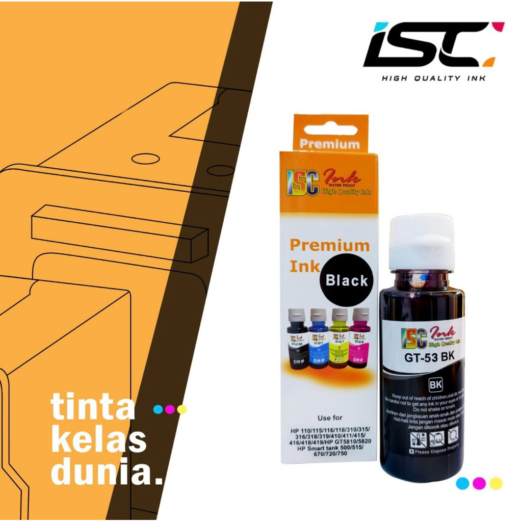 Tinta Isc Ink Hp Smart Tank / Ink Tank 115 310 315 415 419 500 515 520 580 750