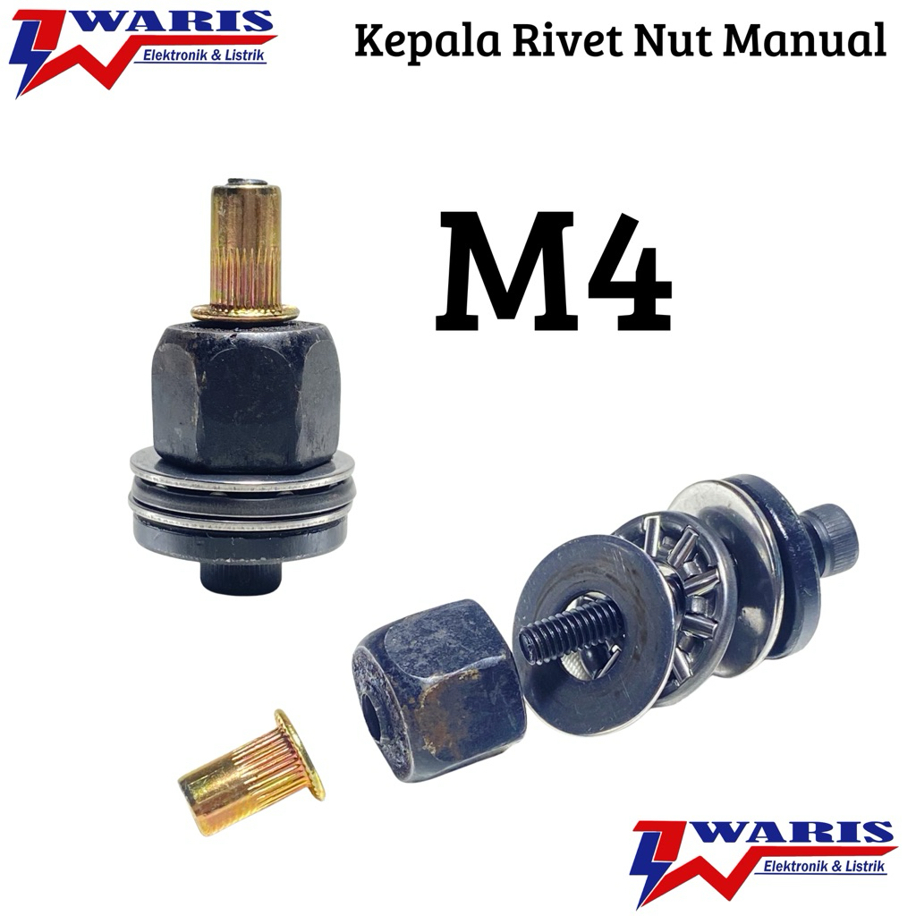 Kepala Rivet Nut Gun Hand Rivet Manual M4 Alat utk Pasang Mur Rivet