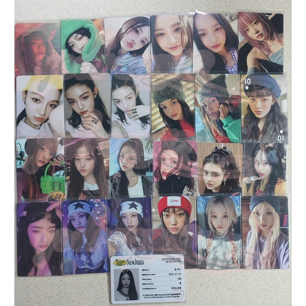 PHOTOCARD NEWJEANS HANNI HAERIN DANIELLE HYEIN ID CARD ATTENTION GET UP OMG SUPERNATURAL OFFICIAL