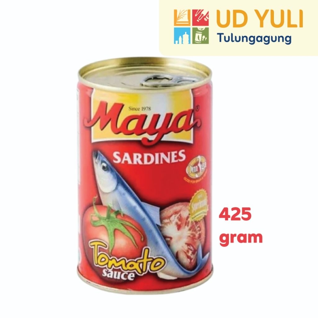 Maya Sarden Kaleng 425g / Sarden Maya Besar/ Sarden Maya saus tomat 425 gram / Sarden Kaleng Pedas 4
