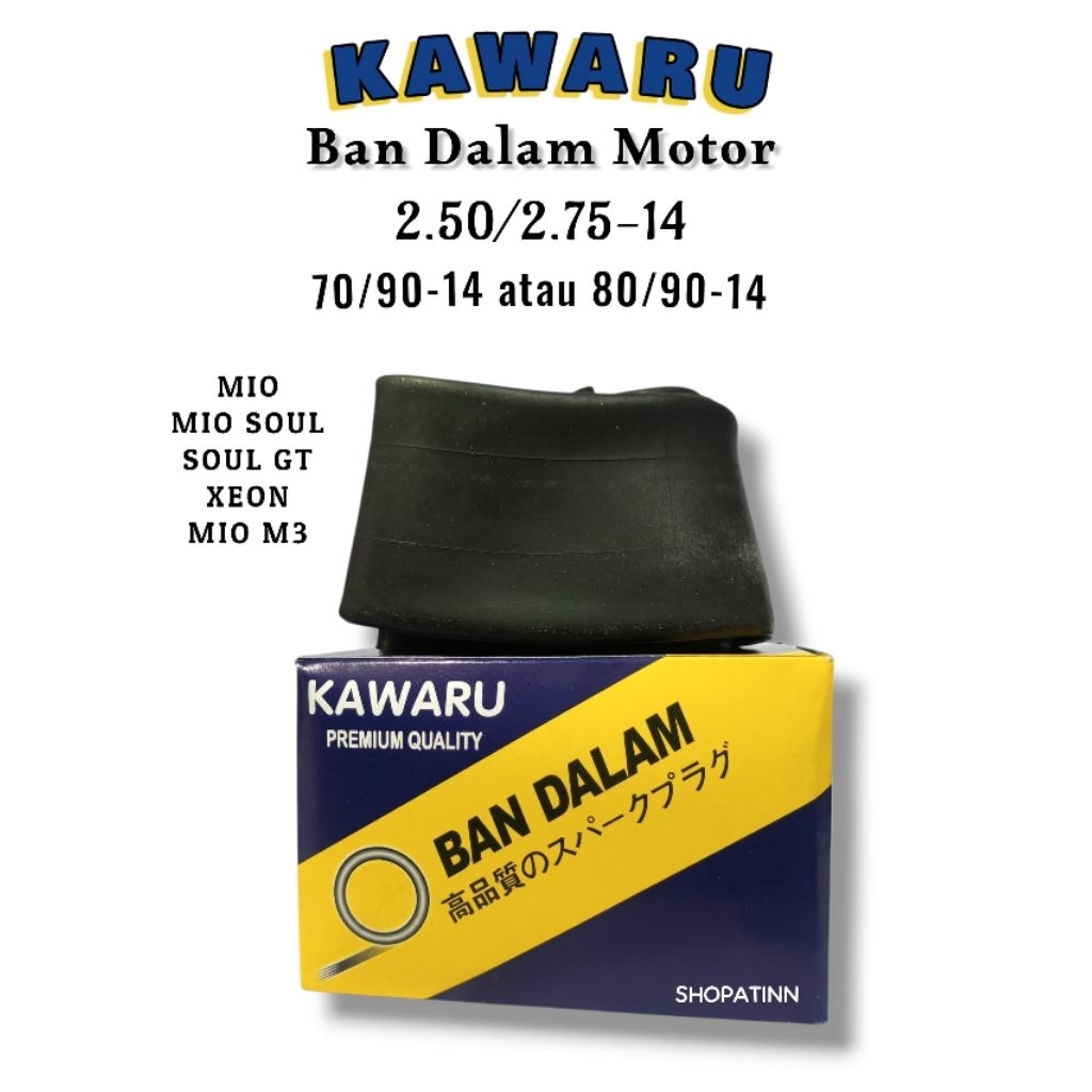1 PCS BAN DALAM MERK KAWARU 2.50/2.75-14 atau 250/275-14 atau 250 / 275 - 14 atau 2.50 / 2.75 - 14 B