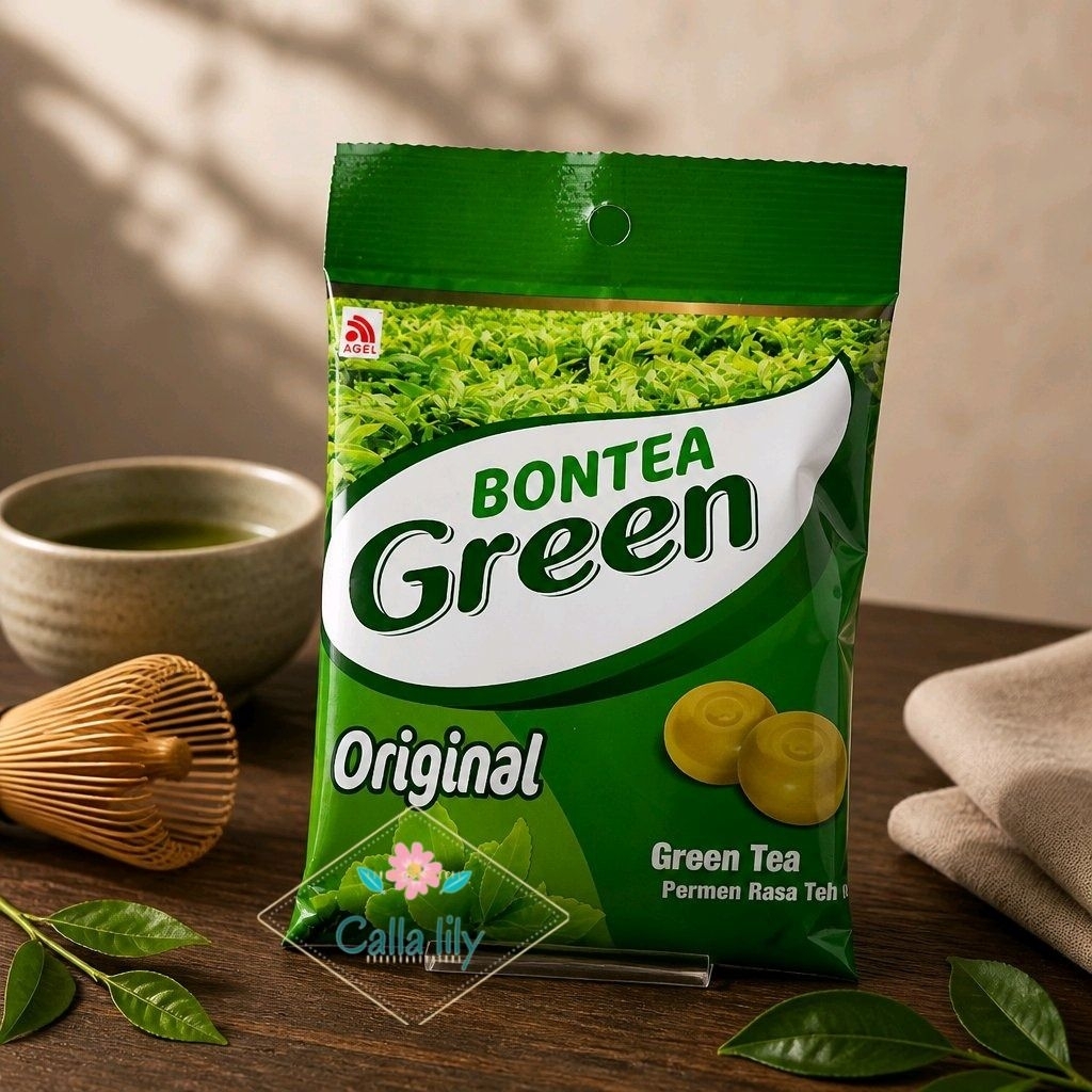 permen bontea green candy green tea original permen rasa teh hijau