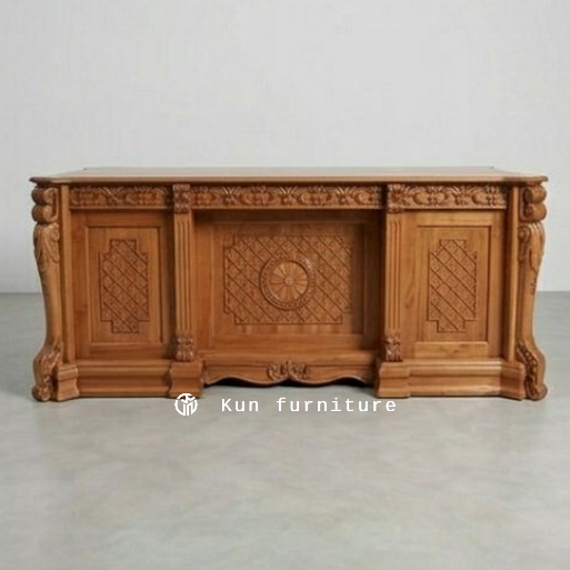 Meja direktur jati ukiran mewah meja kantor mewah ukir