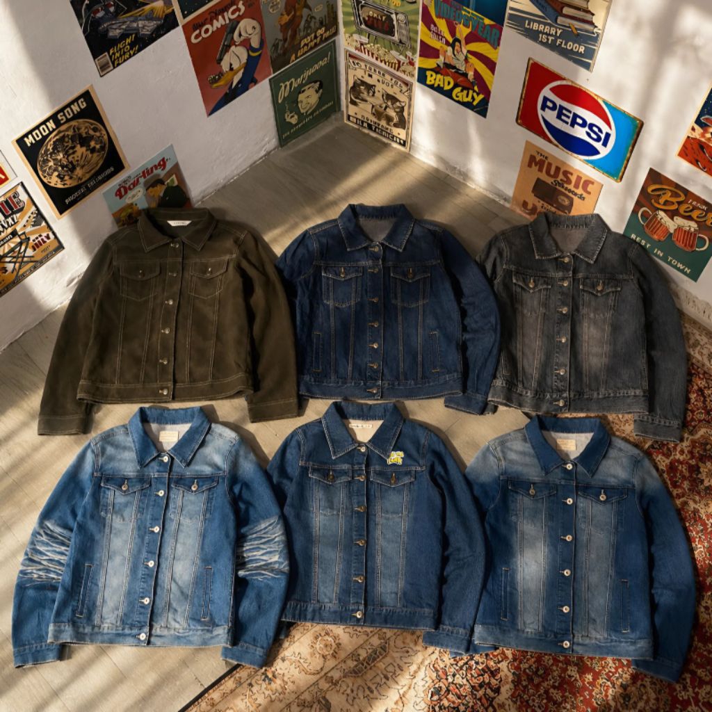 Jacket Denim Kalcer | Jacket Jakvis | Jacket Jeans Vintage Pria & Wanita | Premium Outfit