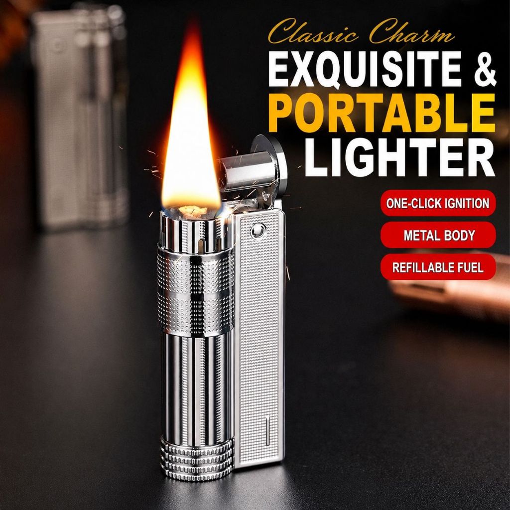 Korek Api Vintage Model Imco 530 Jadul Isi Ulang Minyak Windproof Oil Lighter