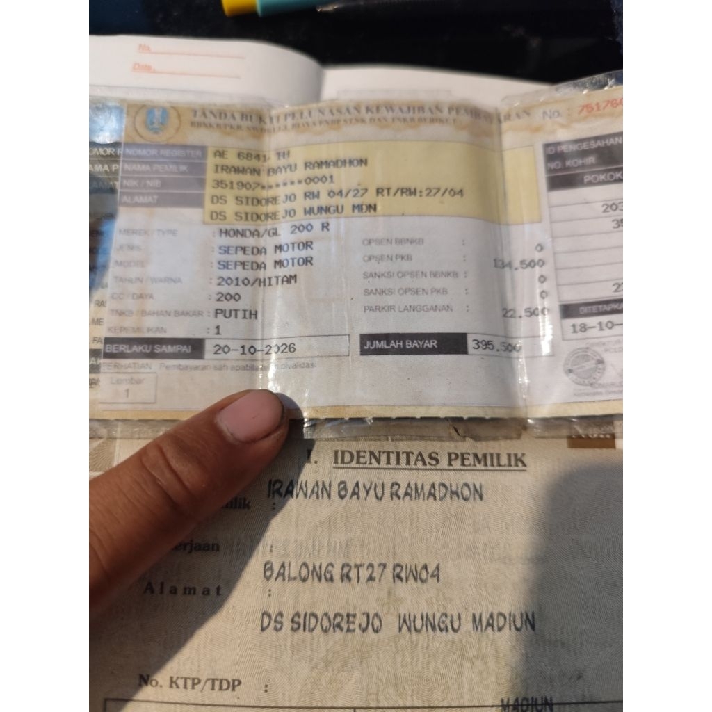 surat tiger revo 2010