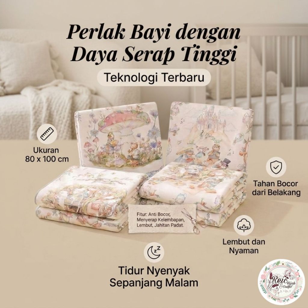 Perlak Bayi Lembut Anti Bocor