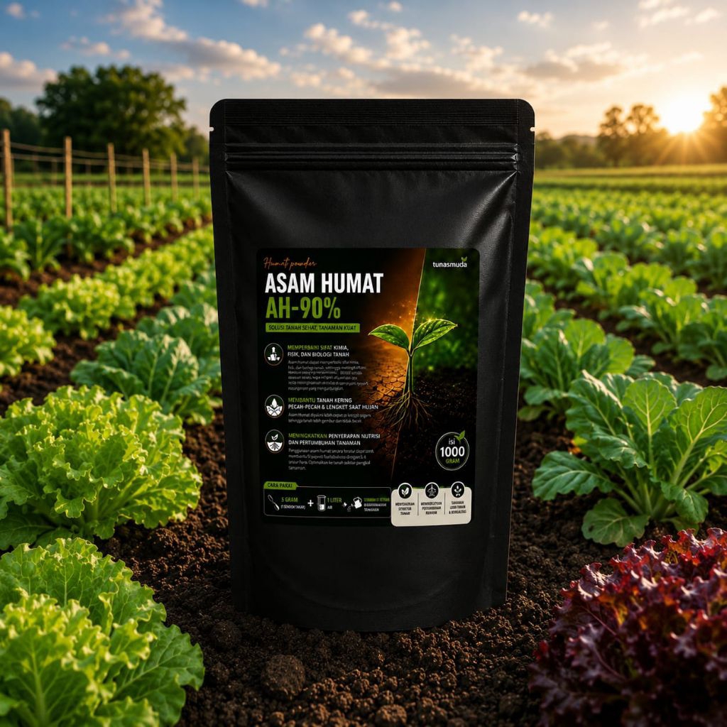 Humat Powder Asam Humat Serbuk 1000gram Untuk Kebutuhan Nutrisi Tanah & Tanaman Anda.