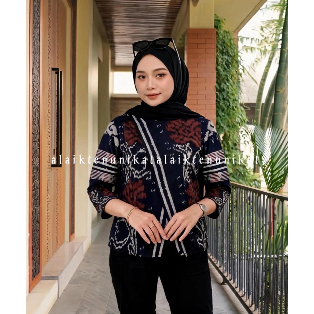 Atasan Tenun Blouse tenun troso original jepara Atasan wanita Ready Stok Tenun Troso Premium