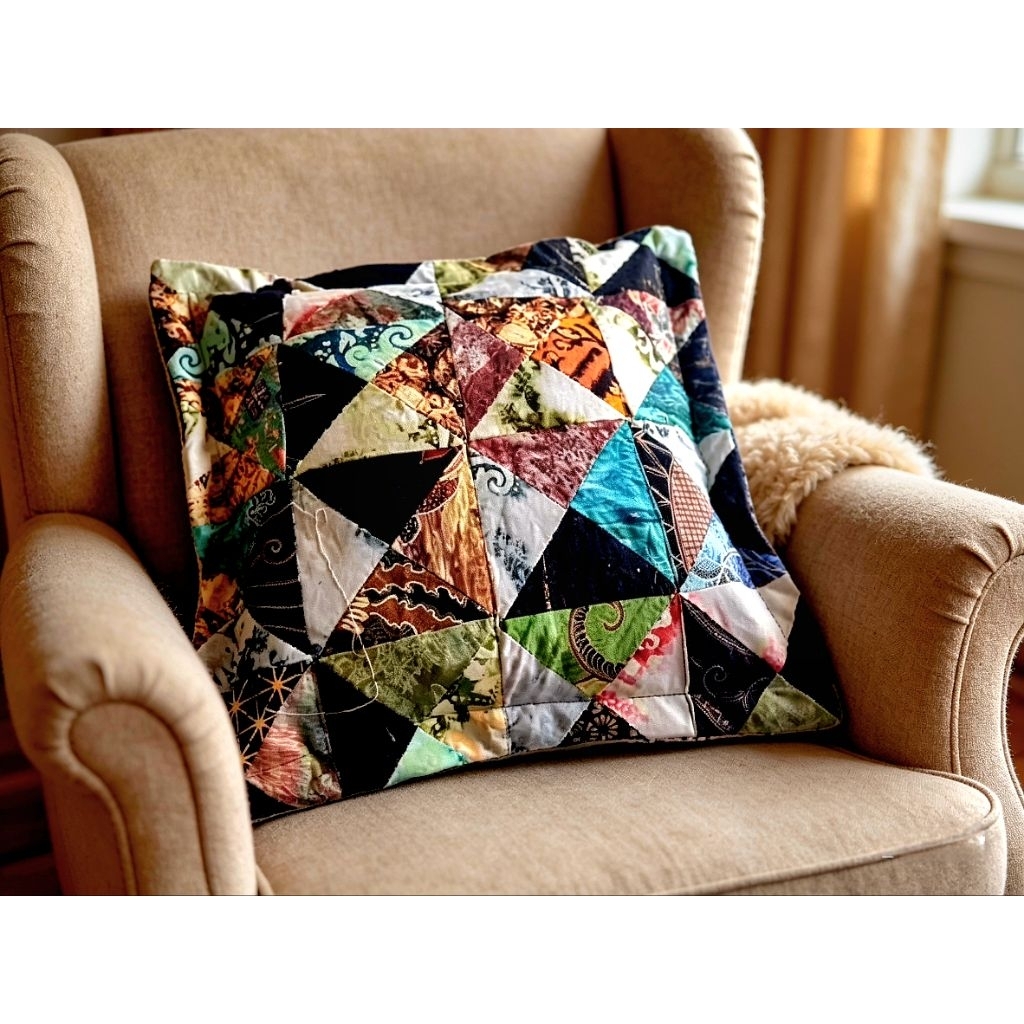 Sarung bantal perca 55x55 cm