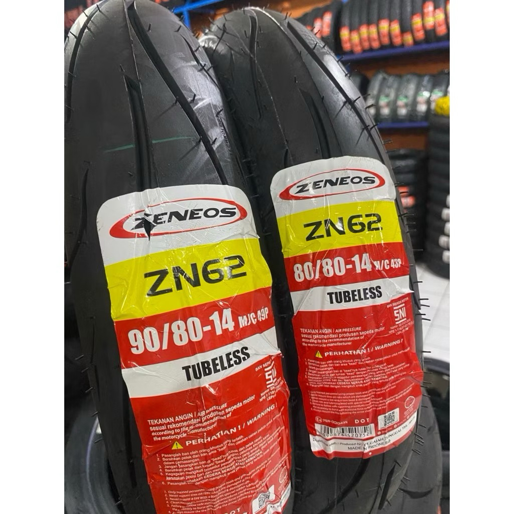 ZENEOS Ban luar motor metic uk 80/80 90/80-14 merk zeneos
