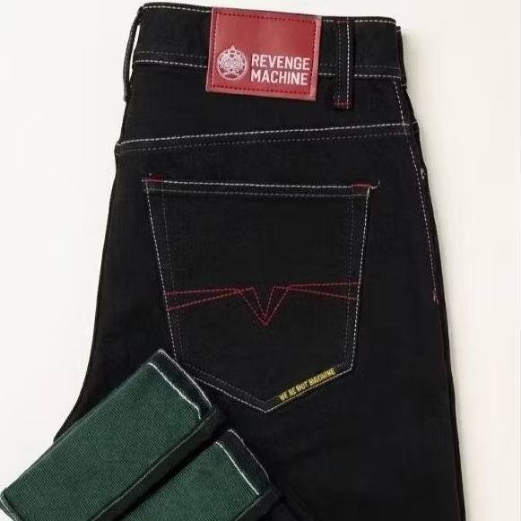 Celana Denim Selvedge Pria - Denim Kaku, Slim Fit, Selvedge 17oz