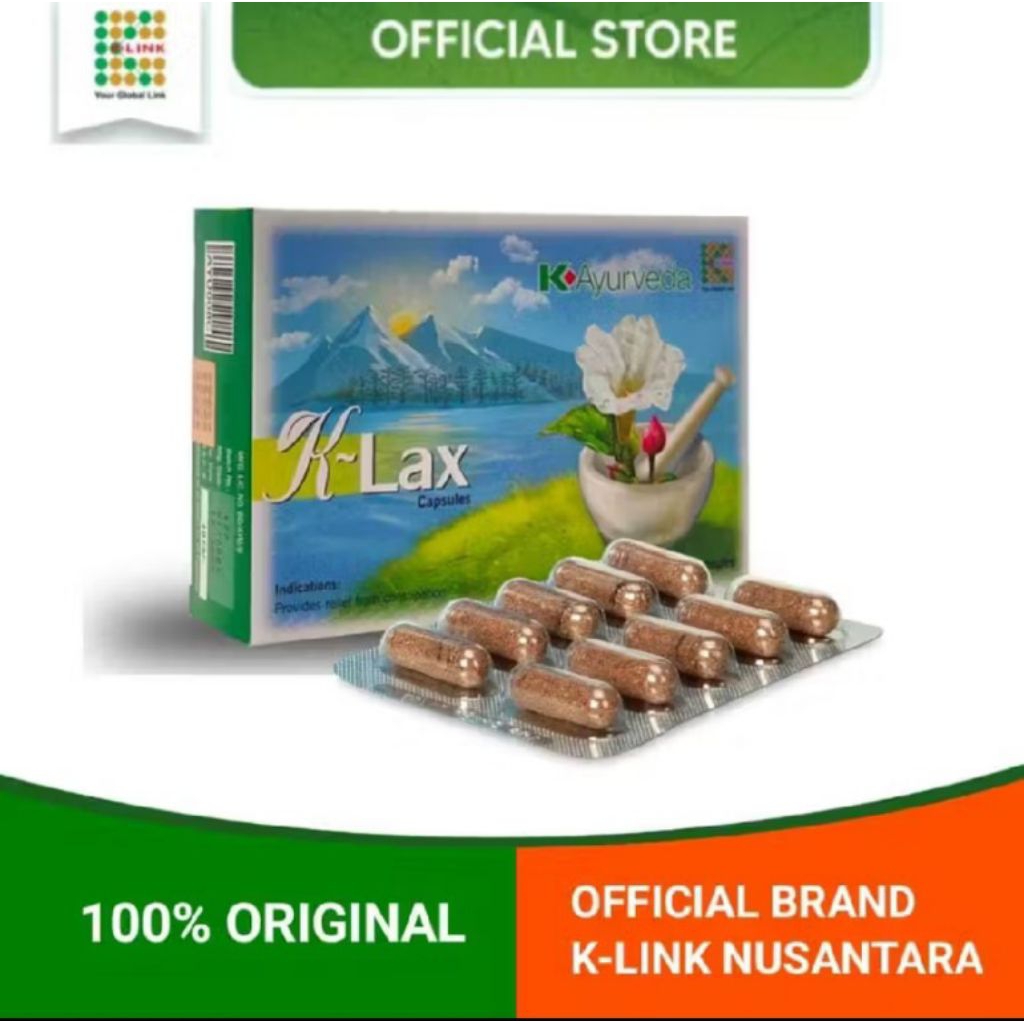 Ayurveda Ayulax/K-Lax (Exclusive Produk Original K-Link India) Herbal Alami Mengatasi Sembelit Diet 