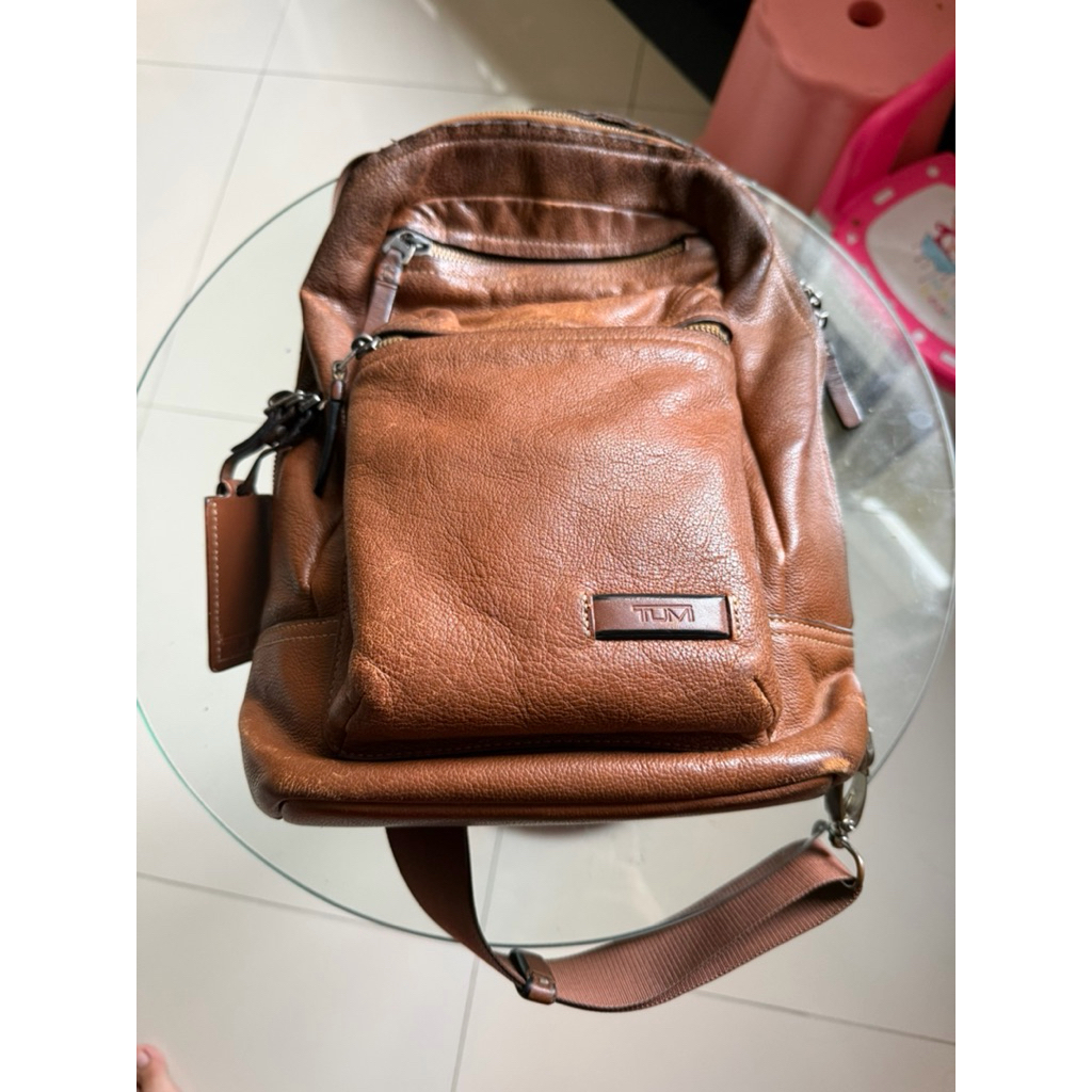 tumi slingbag kulit asli original