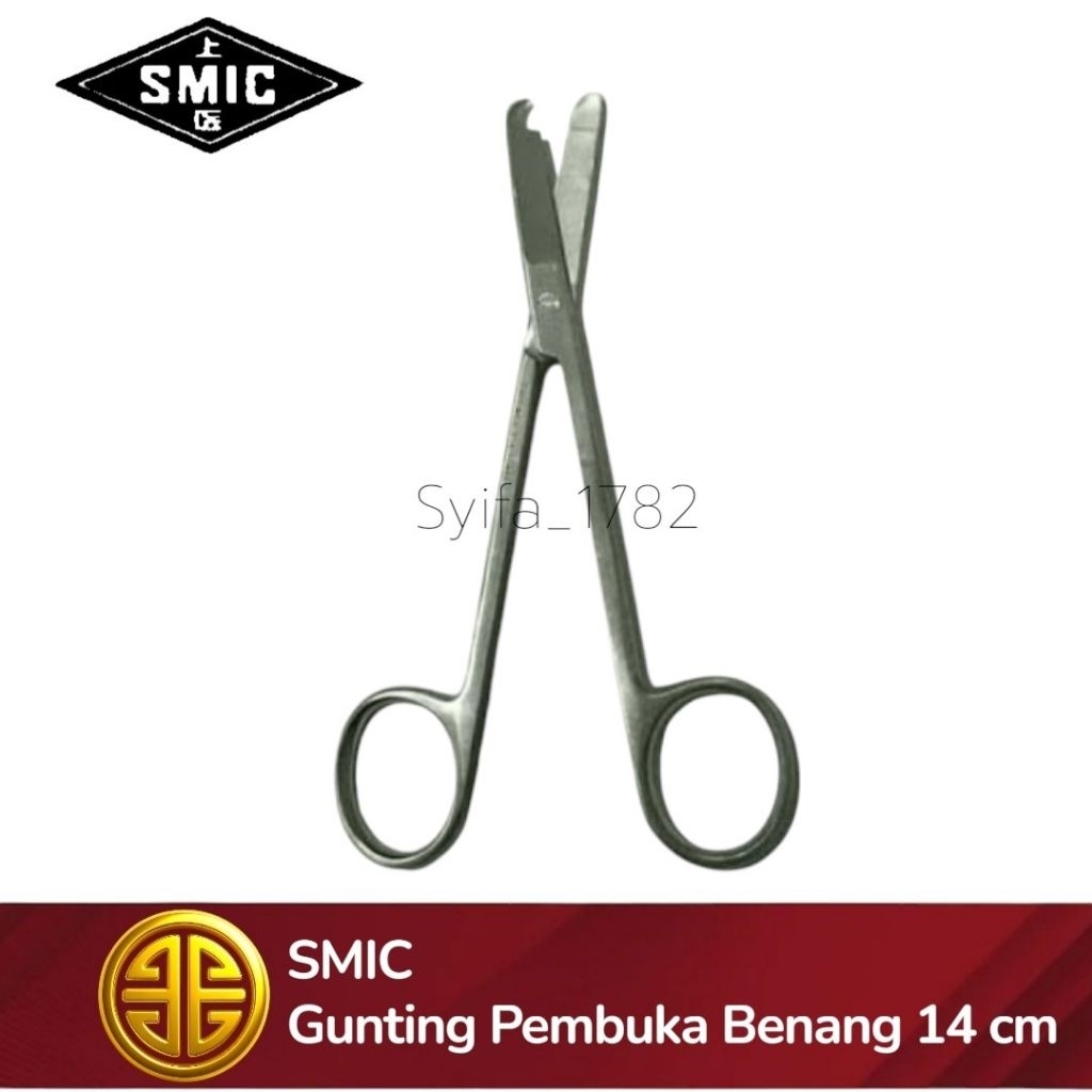 SMIC gunting pembuka benang medis 14 cm surgical instrumen
