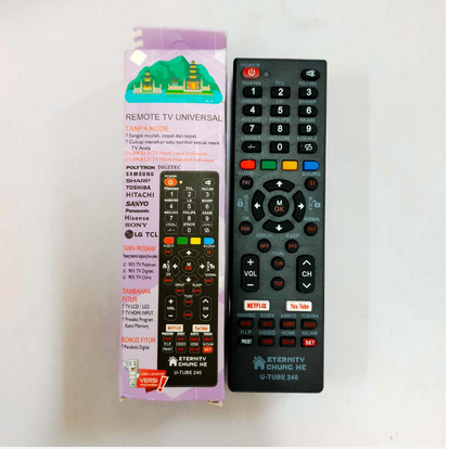 Remot tv Remote  Eternity Chung He U-240 Universal segala Smart LED TV
