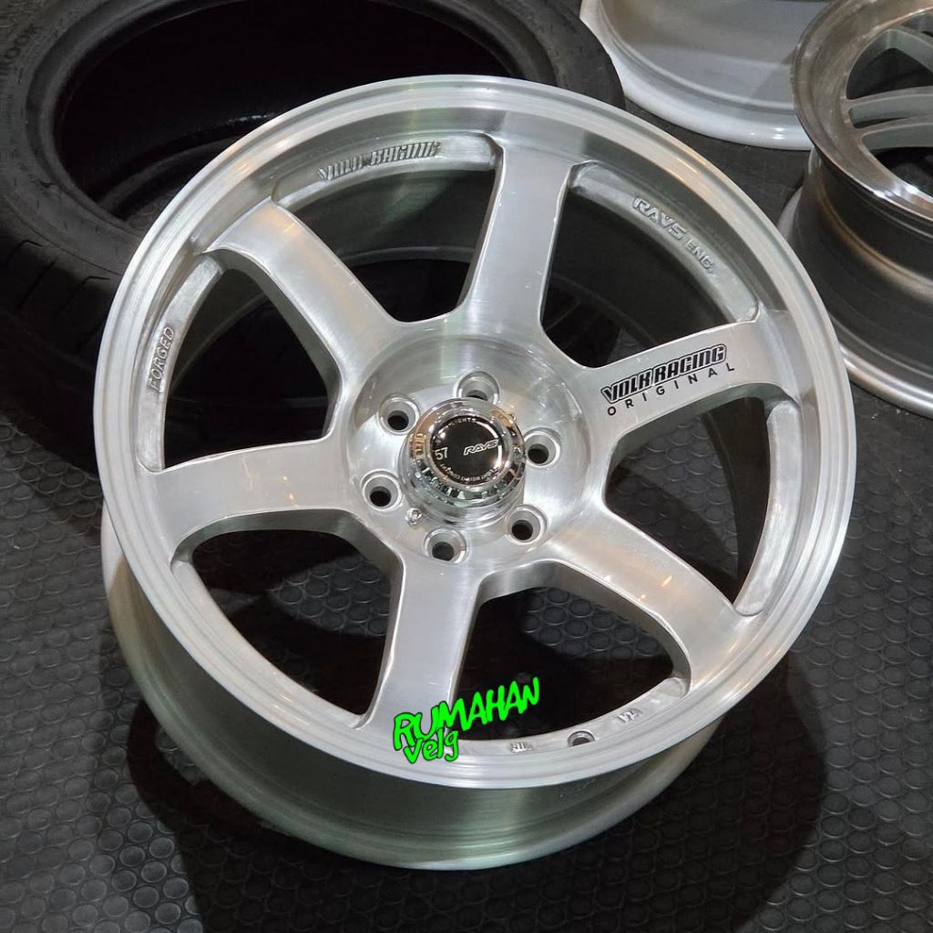 velg racing ring 18 RAYS 57 FLOW FORMING PCD 6X114,3 velg mobil Nissan Navara Nissan terra velg raci