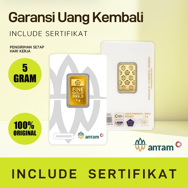 Emas Antam Logam Mulia 5 Gr Certieye 2026 Original 100%