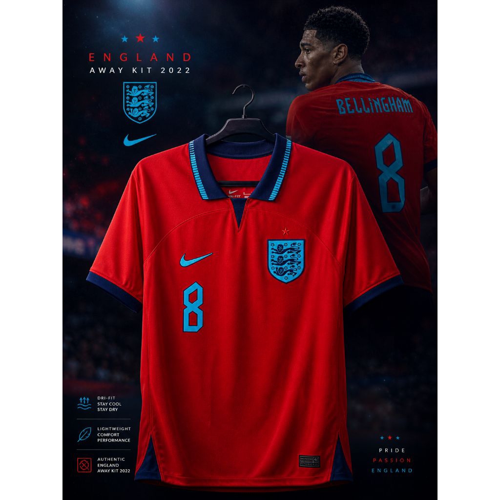 Jersey england away 2022 BNWT