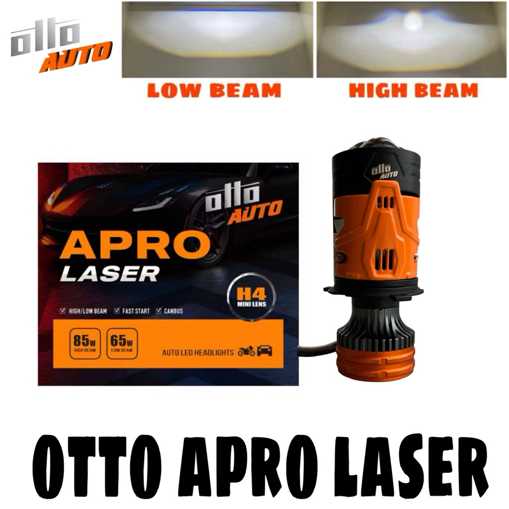MINI BILED H4 OTTO AUTO APRO HIGH BEAM SELENOID LAMPU UTAMA