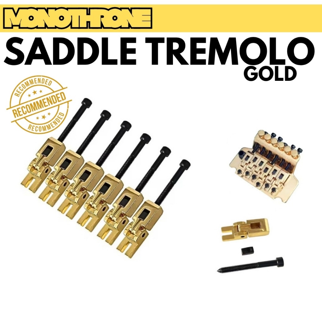Saddle Tremolo Gitar Floyd Rose Saddle Bridge Tremolo Up Down Gold