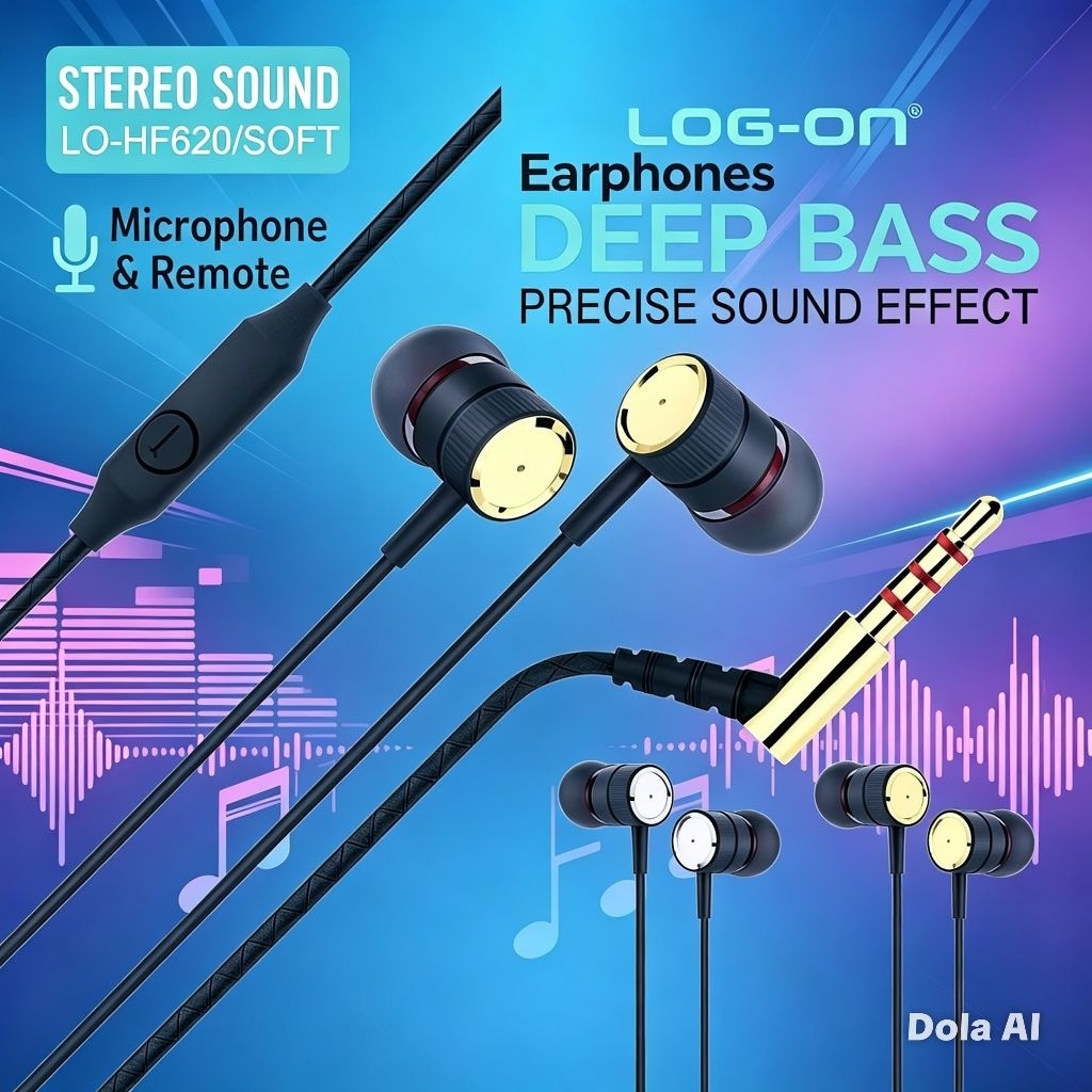 HEADSET
HANDSFREE HF LOG ON HF620 DEEP BASS LO HF-620 MEGABASS
