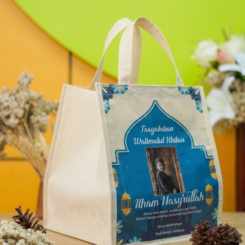 Tas Aqiqah Custom Hantaran Nasi Souvenir Aqiqah Tas Berkat Tas Kardus Ukuran 24
