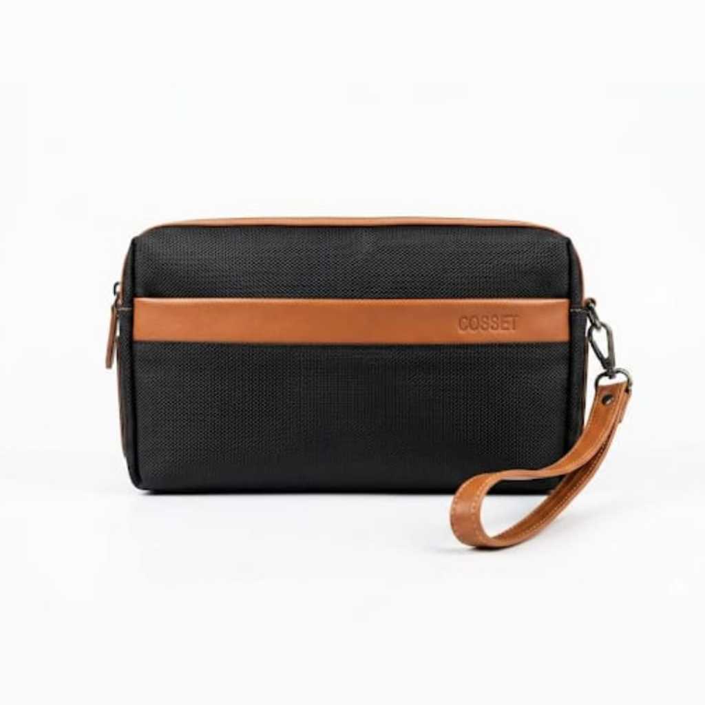 COSSET - Clutch Pria Nylon Kulit Tas Tangan Handbag Pria Almo