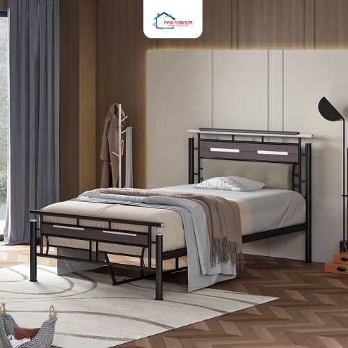 SIANTANO - BED JASMINE 120 / DIVAN BESI MINIMALIS MODERN/RANJANG BESI KASUR MEWAH ELEGAN