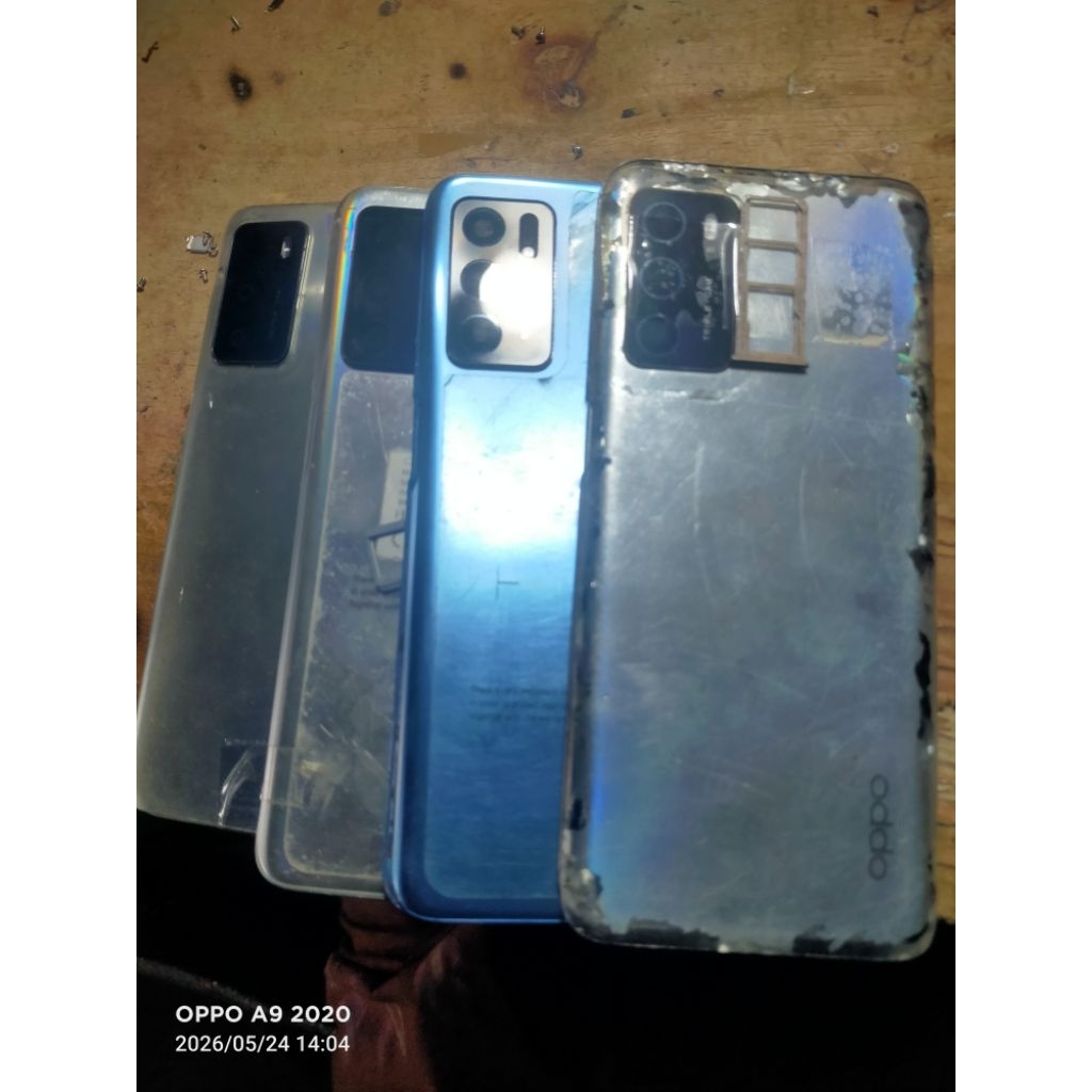 FRAME TATAKAN LCD, BEZZEL SIDIK JARI OPPO A16 ORIGINAL COPOTAN