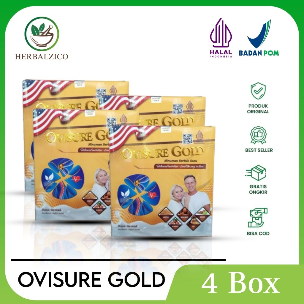 OVISURE GOLD 4 BOX ASLI ORIGINAL SUSU TULANG DAN SENDI