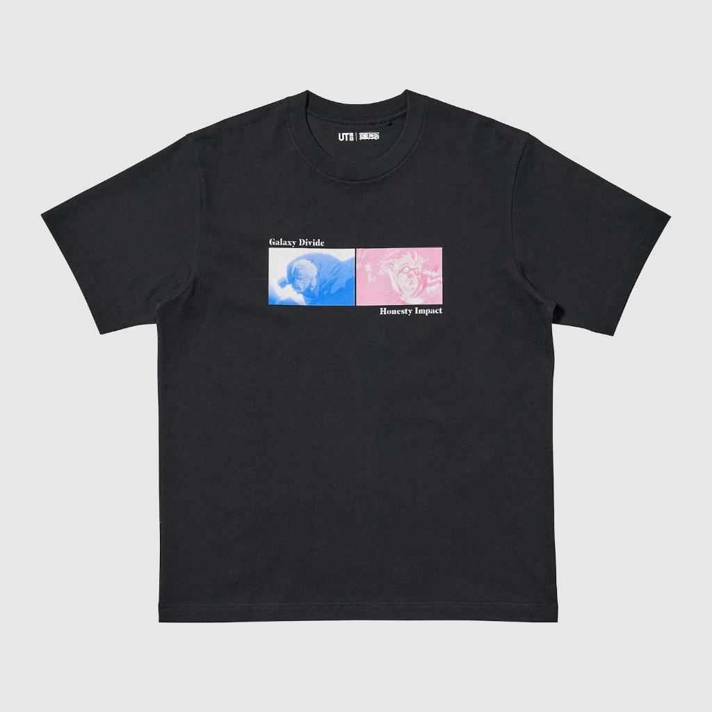 Tshirt Uniqlo x One Piece (Garp & Koby) | UT One Piece Kaos Lengan Pendek Unisex - Hitam