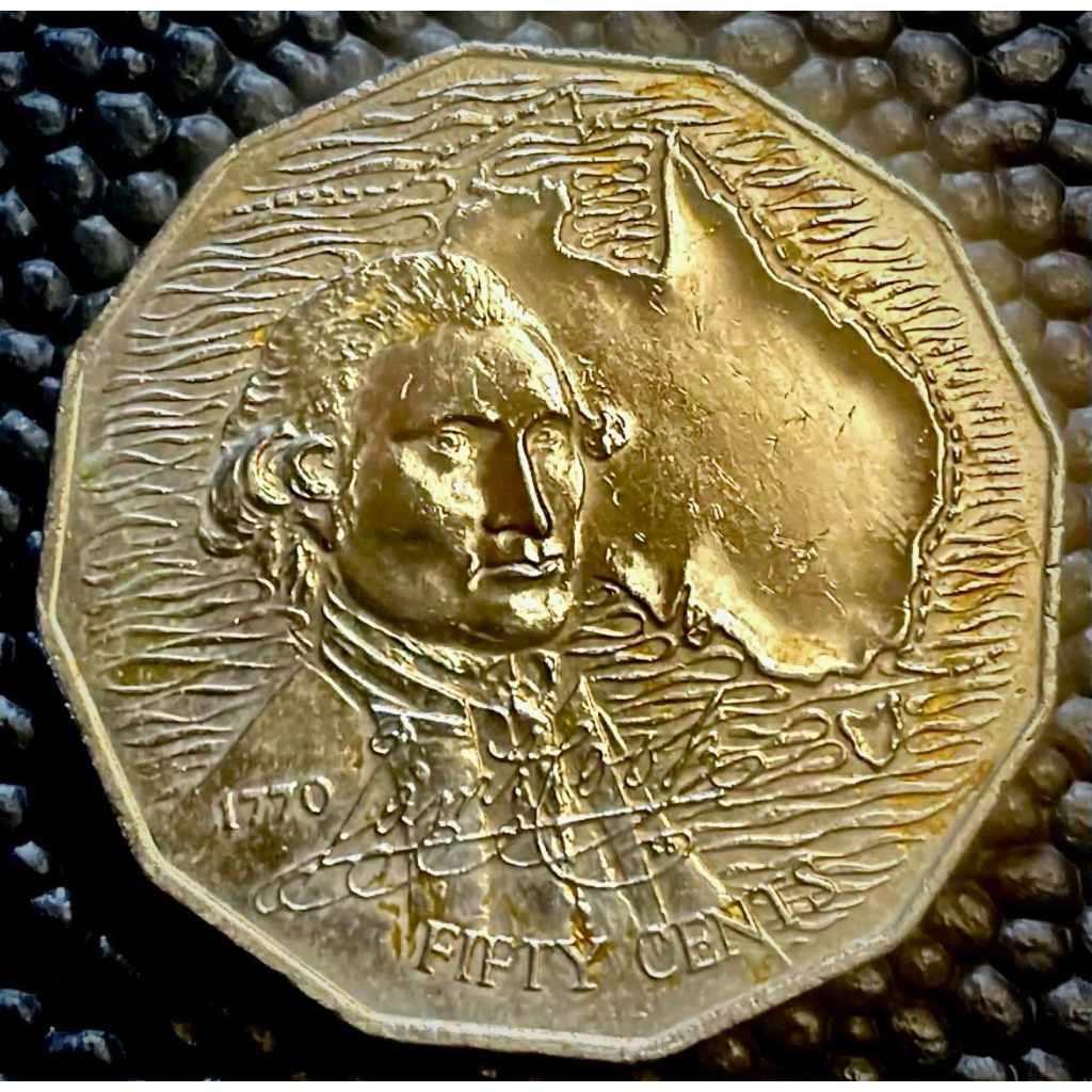 #Koin 50 Sen Australia 1970 James Cook mengandung PERAK (Silver) 80%, Copper 20% | Very good conditi