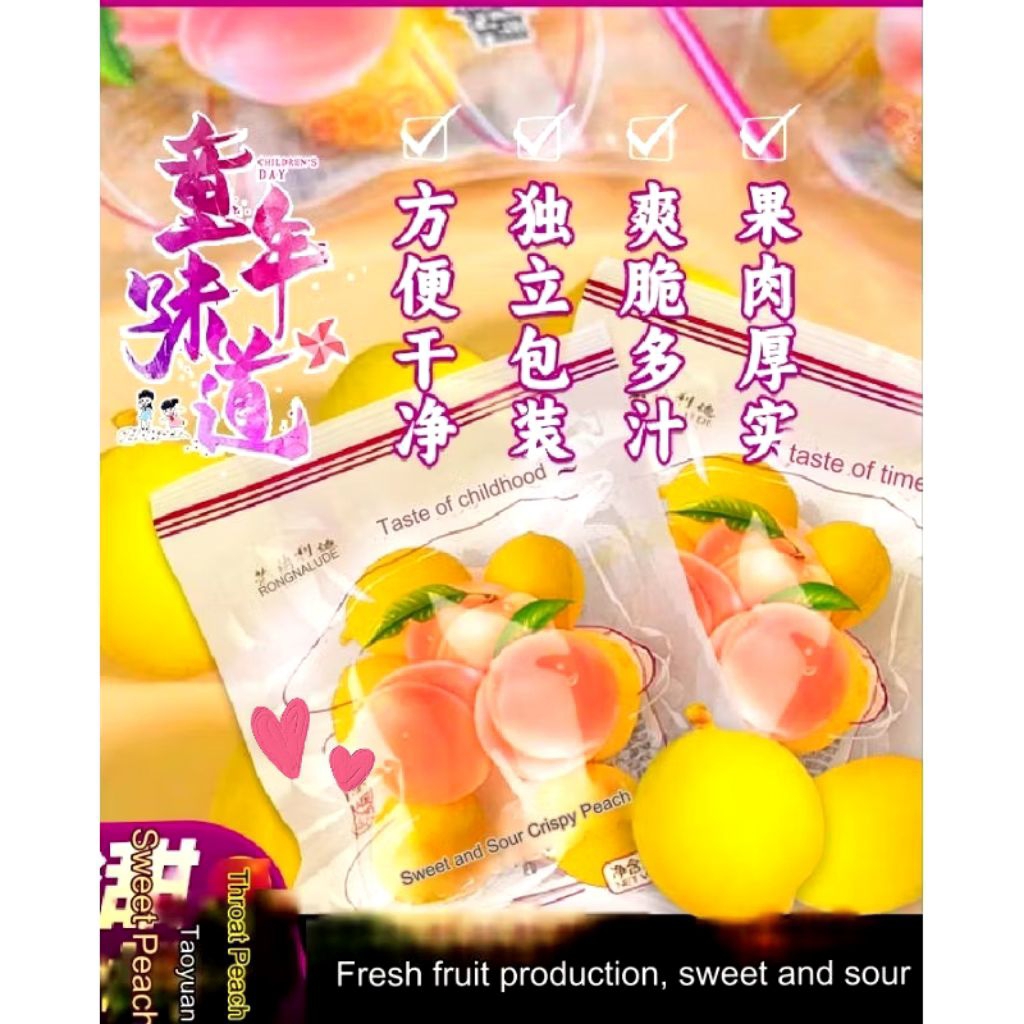 crunchy peach manisan buah persik segar