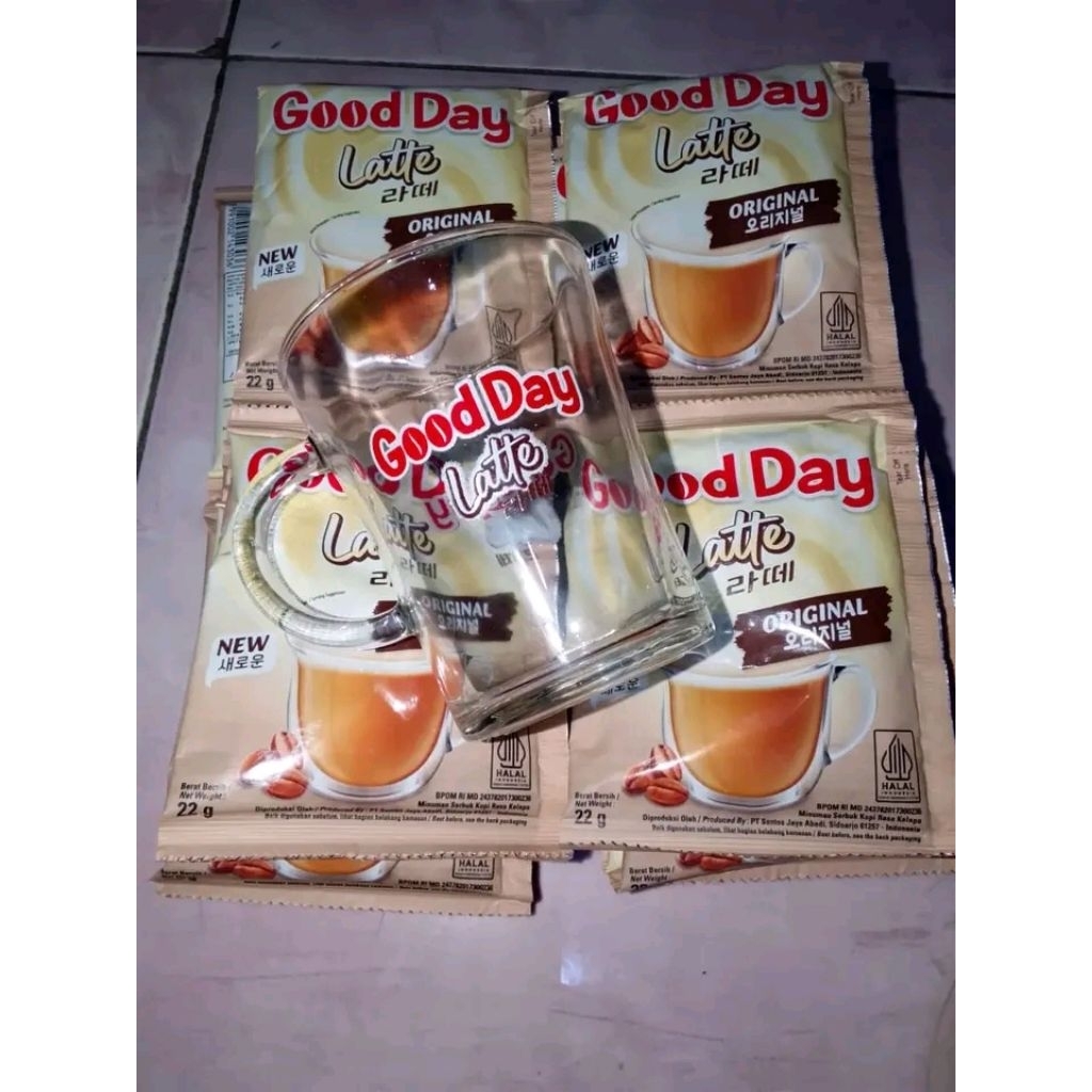 KOPI GOOD DAY LATTE FREE GELAS CANTIK
