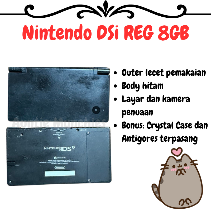 Nintendo DSI Reg Regular Minus not NDSI XL NDS XL NDS Lite Switch Gameboy 3DS 2DS GBA
