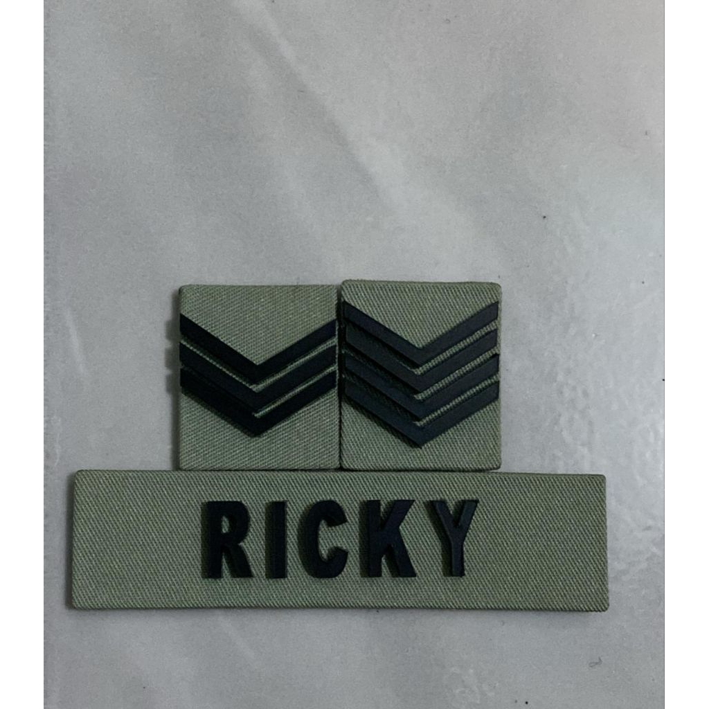 [ COSTUME PAPAN NAMA ] AKRILIK NAMA & PANGKAT TNI/POLRI