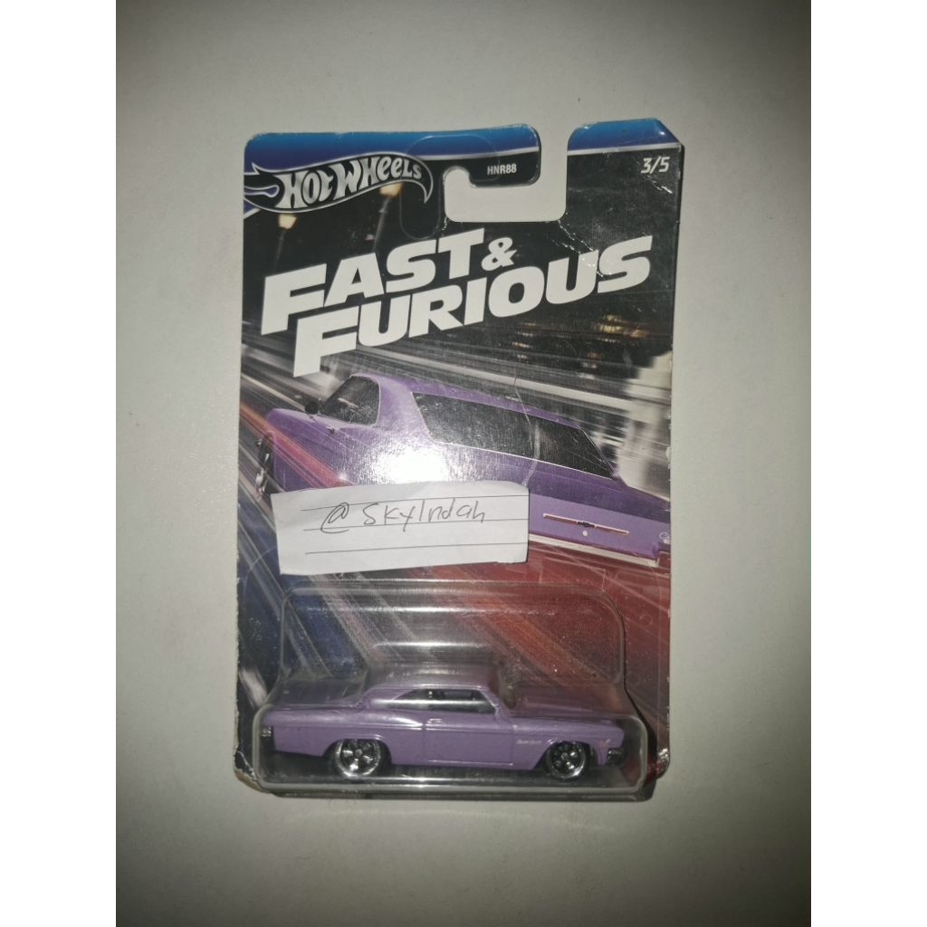 hot wheels fast and furious 1966 chevy impala 3/5 hot wheels ff preloved