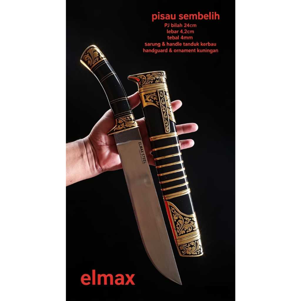 Pisau Sembelih Elmax Steel 25CM Tahan Karat Super Limited