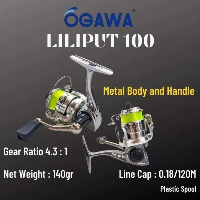 Reel Mini Ogawa Liliput 100 / MN 100 / MN 100 STAINLESS / OGAWA CILIK 100