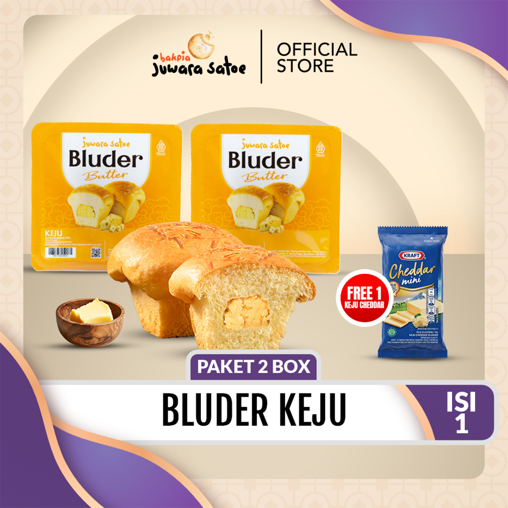 JUWARA SATOE [2 Pcs]  Bluder Keju FREE Keju Chedar