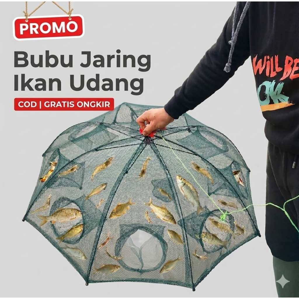 Bubu Ikan Payung Jaring Pancing Ikan/ Perangkap Ikan Bubu Jaring Pancing Ikan dan Udang