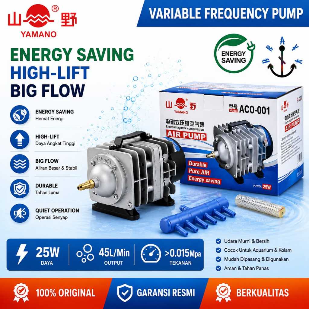 Mesin Pompa Udara Aerator Air pump Compressor Yamano ACO 001